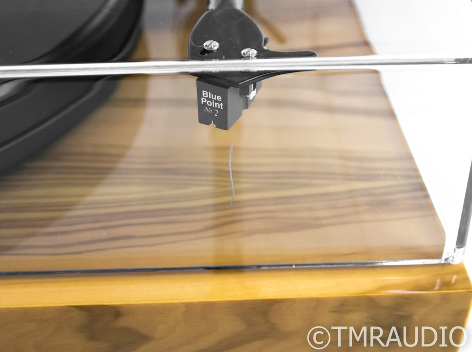 Pro-Ject 2-Xperience Classic Turntable; Olive; Blue Point No. 2 Cartridge (Low Hours)