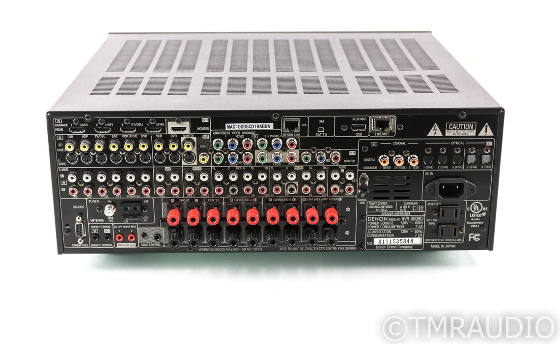 Denon AVR-3808ci 7.1 Channel Home Theater Receiver; MM Phono; Remotes