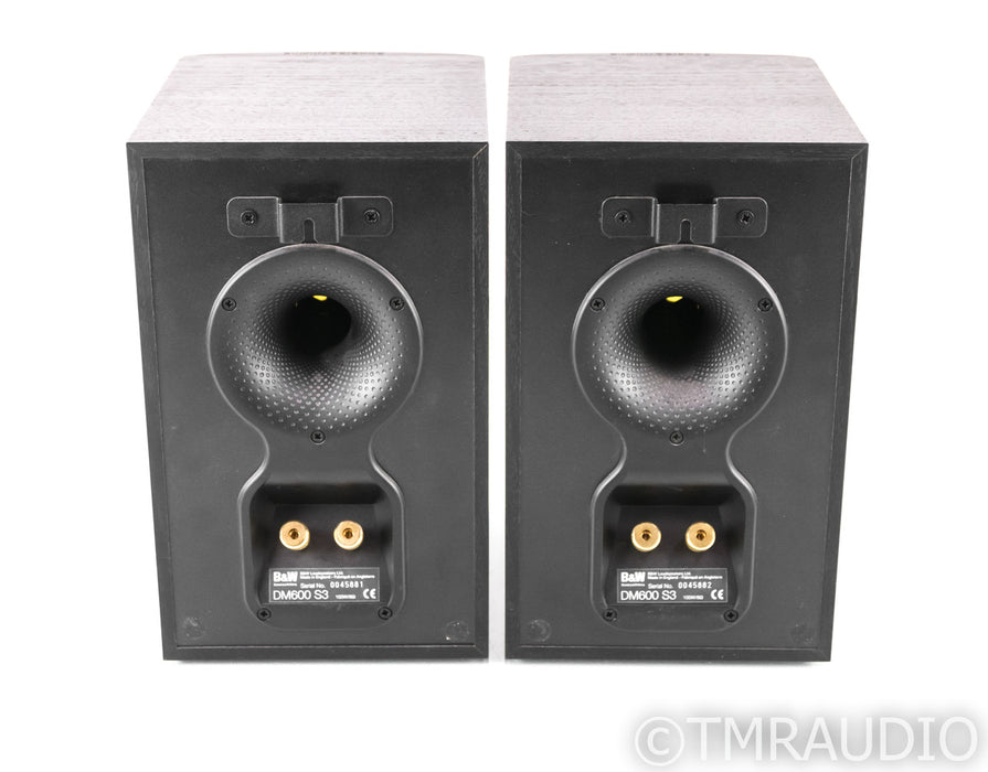 B&W DM600 S3 Bookshelf Speakers; Black Ash Pair; DM-600