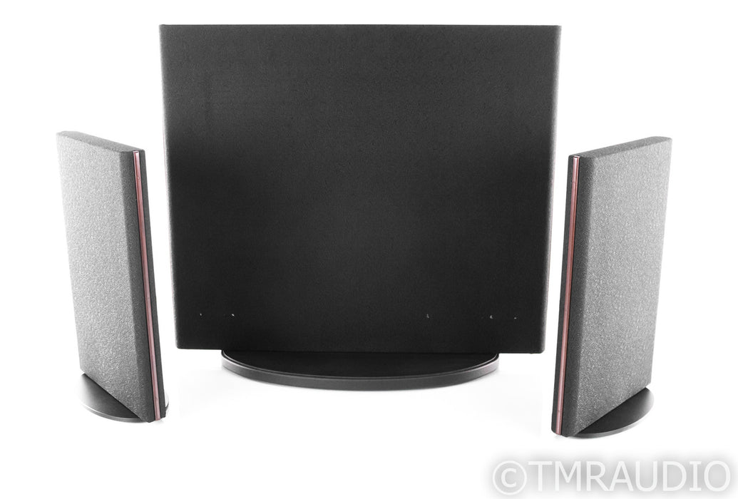 Magnepan Mini Maggie Planar Magnetic Speaker System; Cherry Pair w/ Subwoofer
