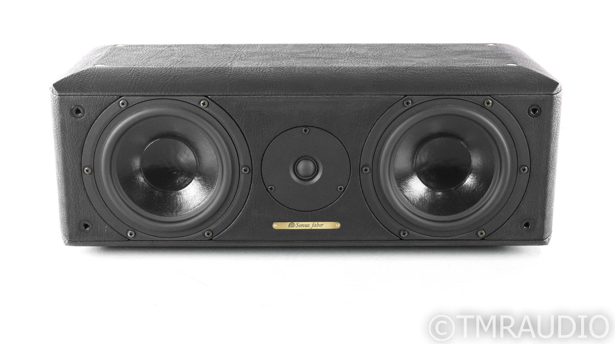 Sonus Faber Solo Center Channel Speaker; Black Leather