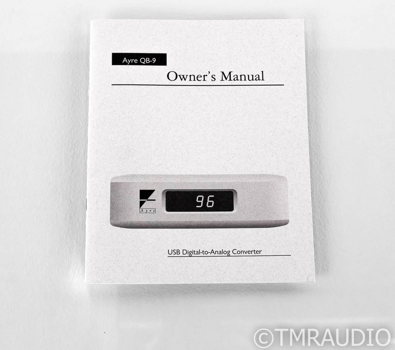 Ayre QB-9 DSD USB DAC; D/A Converter; QB9; Silver