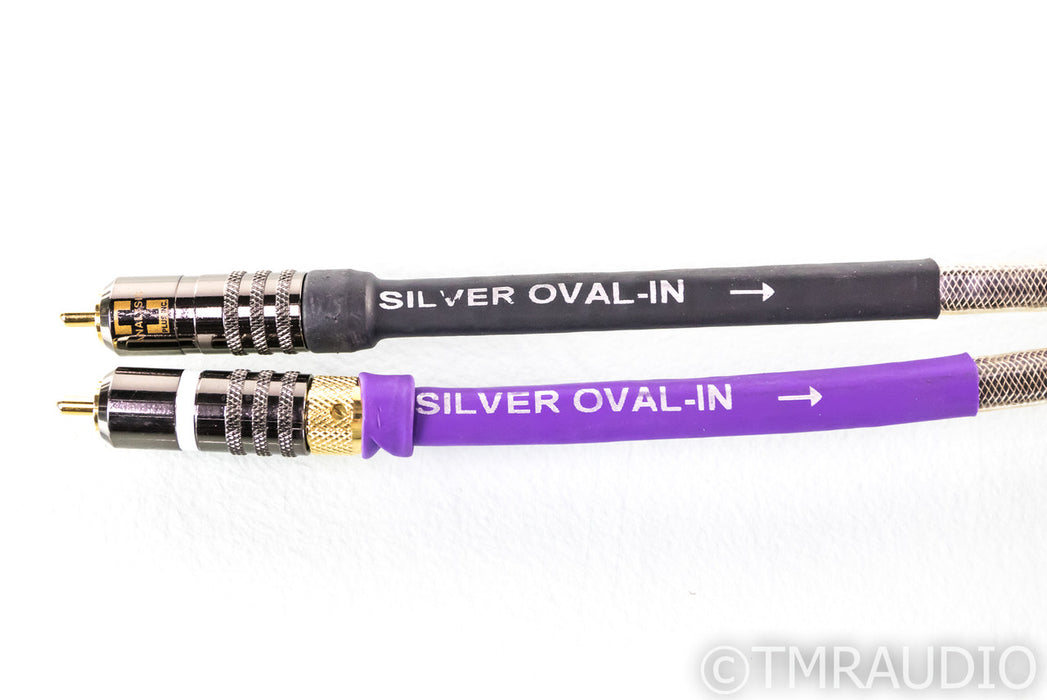 Analysis Plus Silver Oval-IN XLR to RCA Cables; 1.5m Pair Interconnects