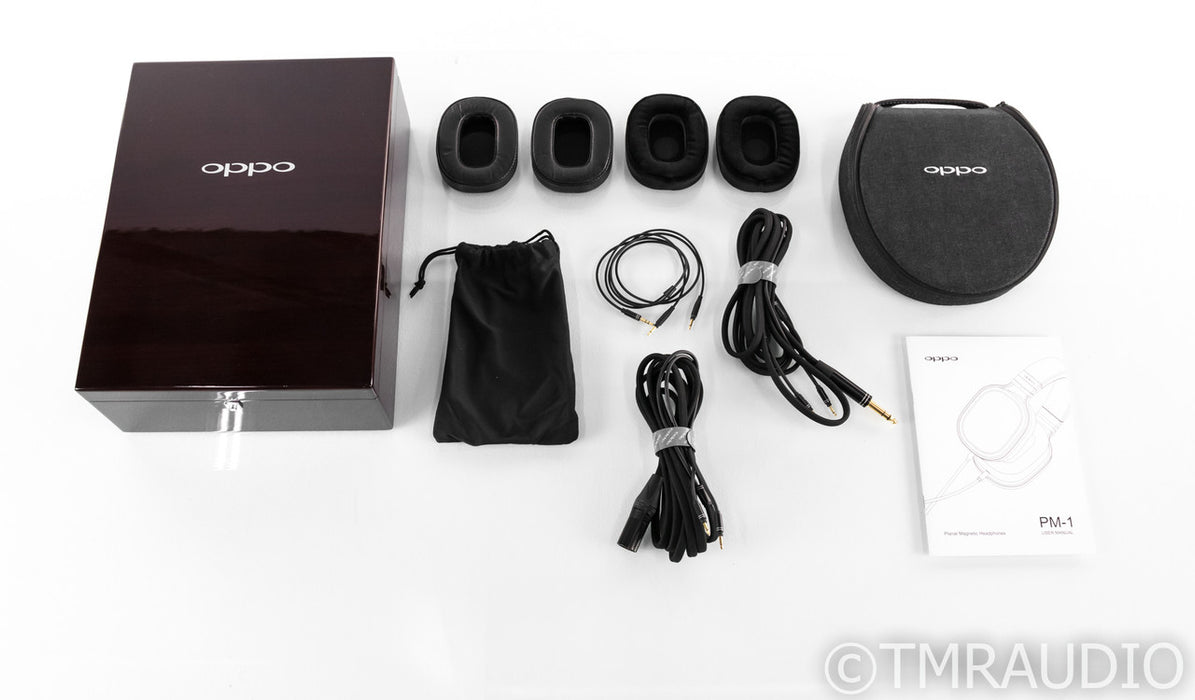 Oppo PM-1 Planar Magnetic Headphones; Black; PM1; Excellent; Extra Ear Pads