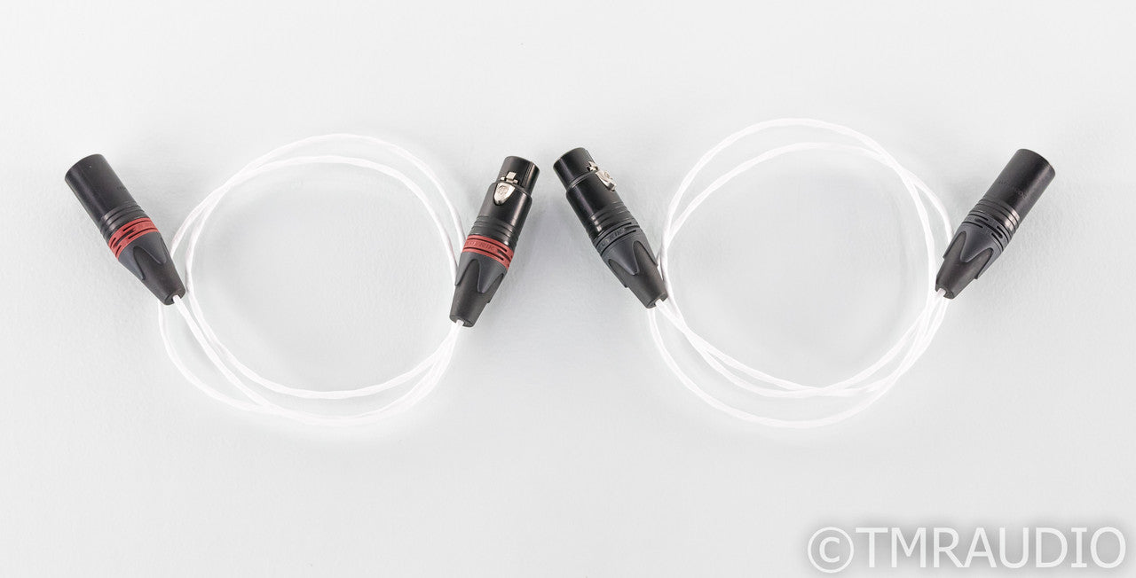 Mark Tunis Silver XLR Cables; 1m Pair Balanced Interconnects