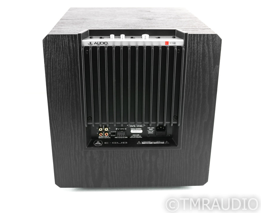 JL Audio e112 12" Powered Subwoofer; Black Ash; E-112