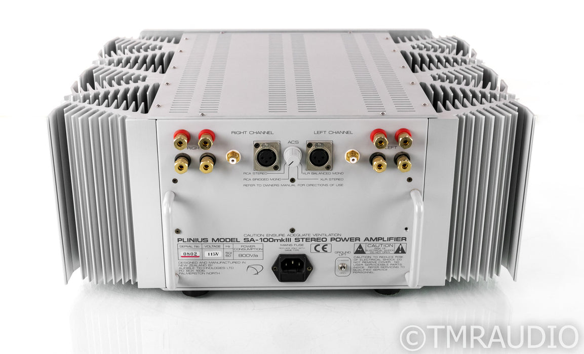 Plinius SA-100MkIII Stereo Power Amplifier; SA100 MK III