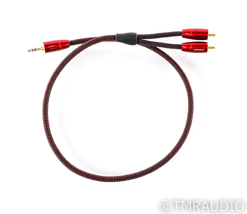 AudioQuest Golden Gate 1/8" to Dual RCA Y-Splitter Cable; .5m Interconnect