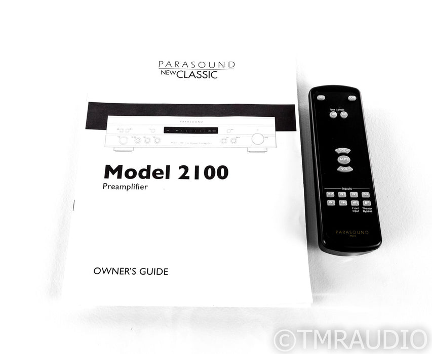 Parasound Model 2100 Stereo Preamplifier; Remote; MC/MM Phono