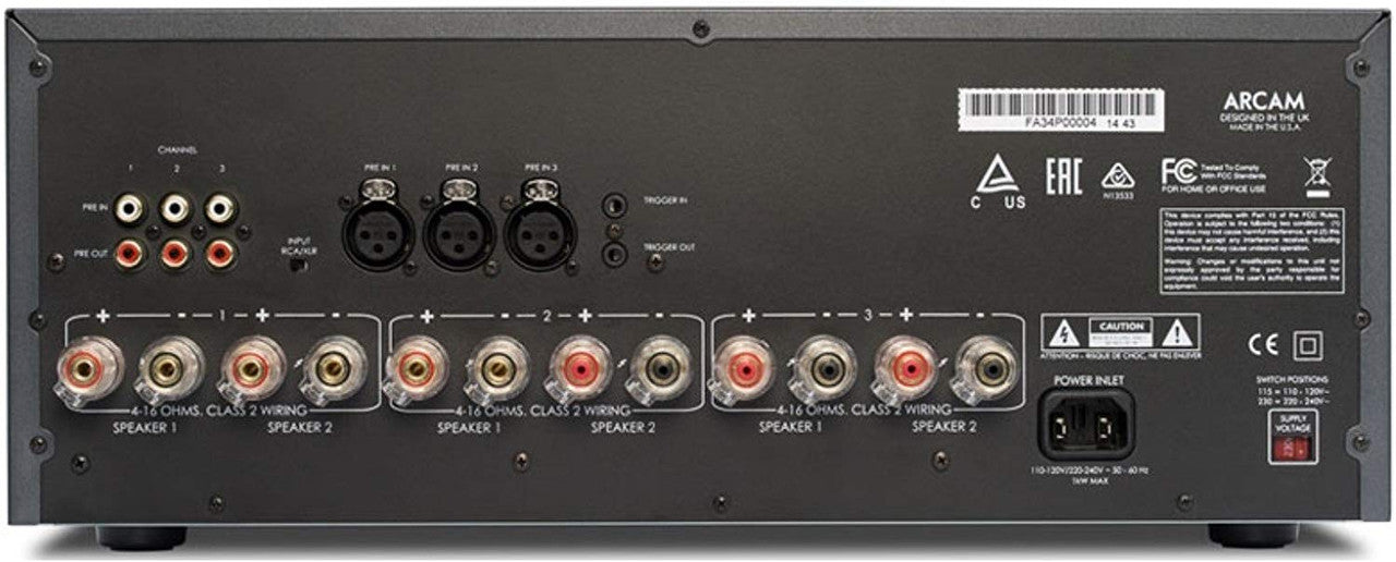 Arcam P349 3 Channel Power Amplifier; P-349; Black (New)