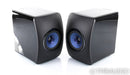 KEF LS50W Wireless Powered Bookshelf Speakers; Gloss Black / Blue Pair; LS-50W