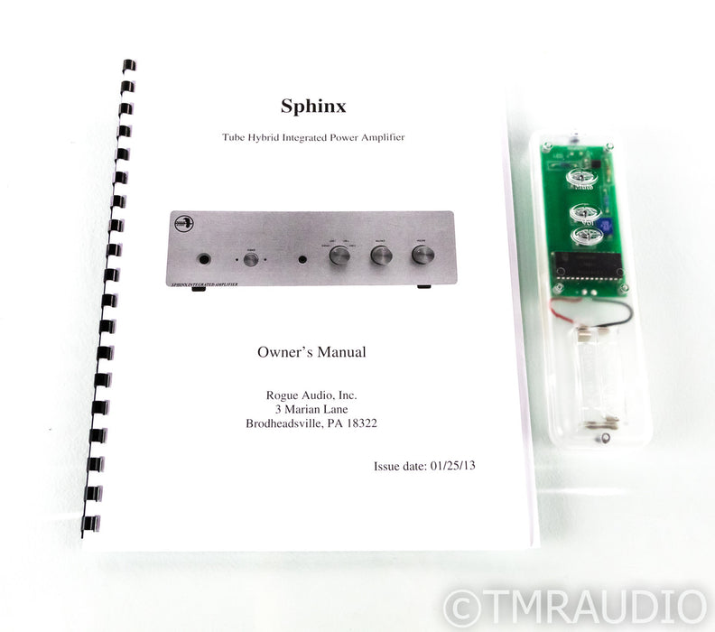 Rogue Audio Sphinx v2 Stereo Tube Integrated Amplifier; Silver; Remote; MM Phono