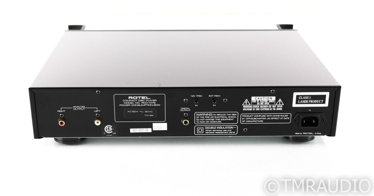 Rotel RCD-1072 CD Player; RCD1072; HDCD; AS-IS (Reading Issues)