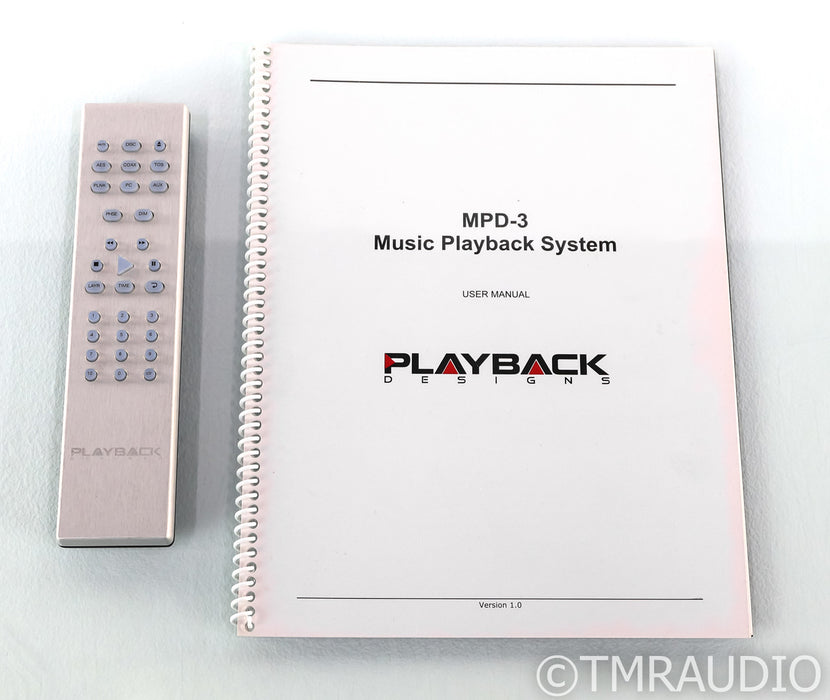 Playback Designs MPD-3 DAC; MPD 3; D/A Converter; Remote