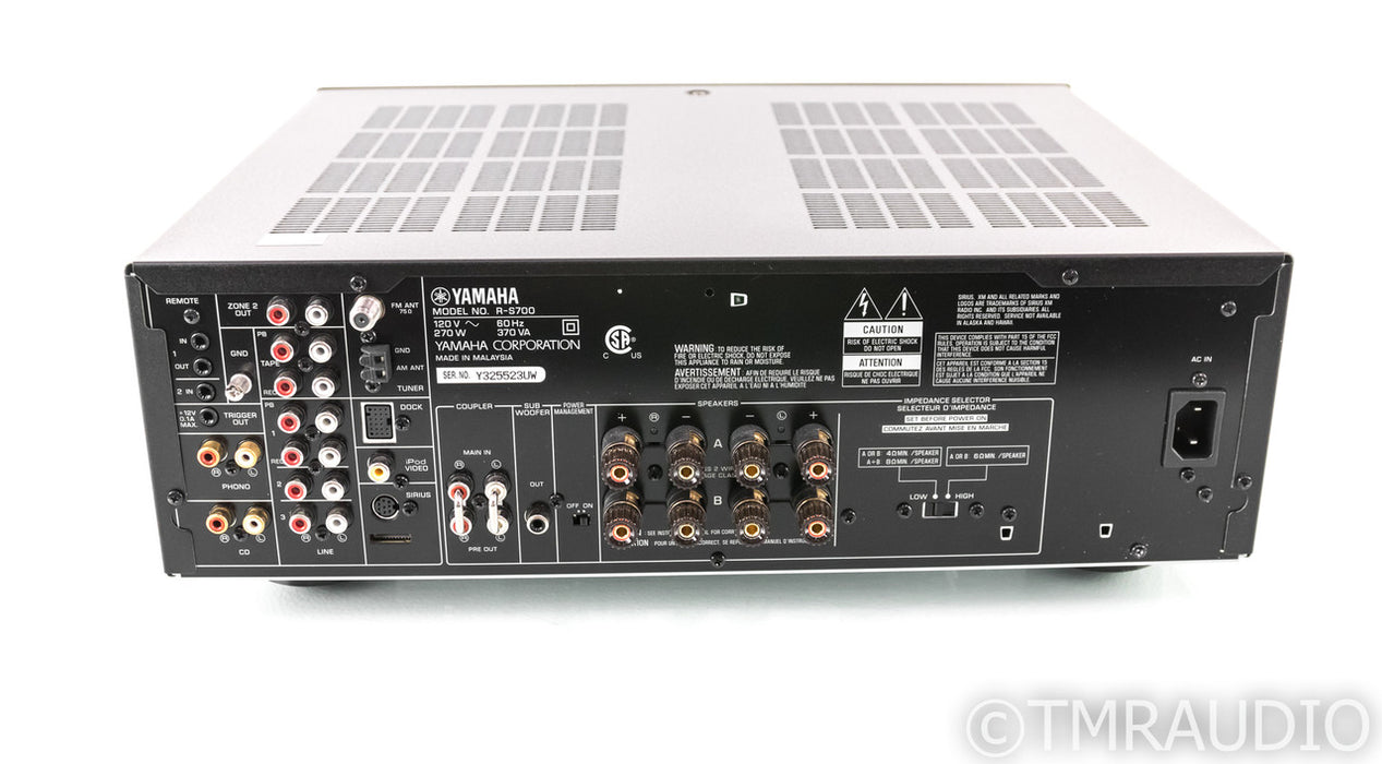 Yamaha R-S700 Stereo AM/FM Receiver; Remote; RS700; MM Phono