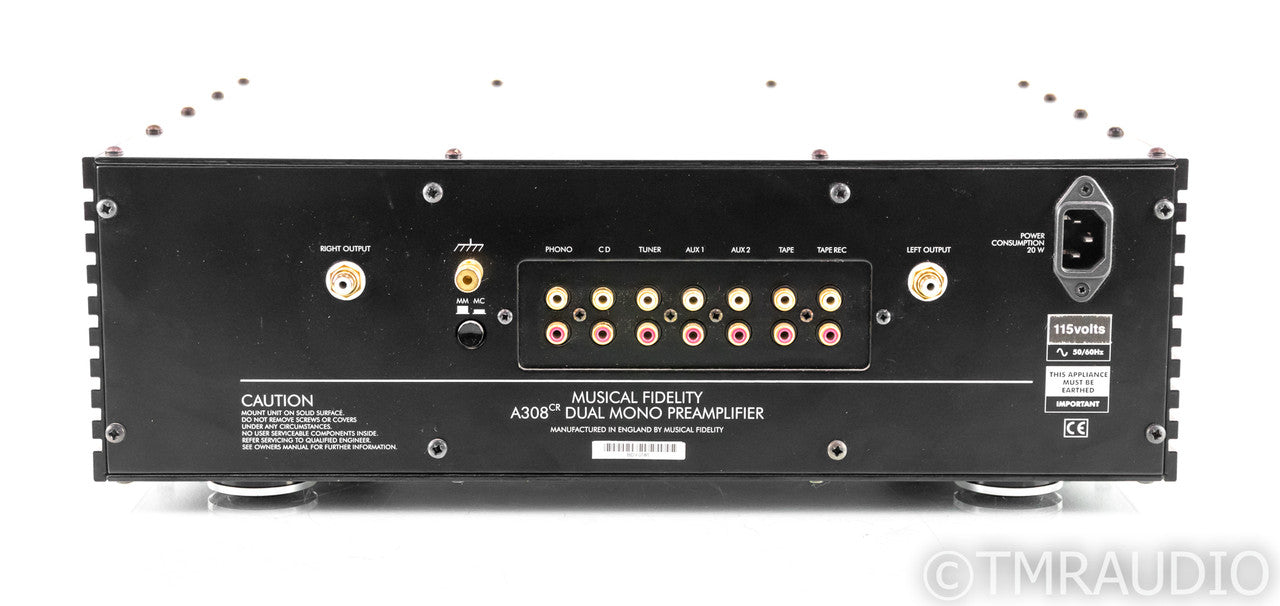 Musical Fidelity A308CR Stereo Preamplifier; A-308 CR; Remote; MM / MC Phono