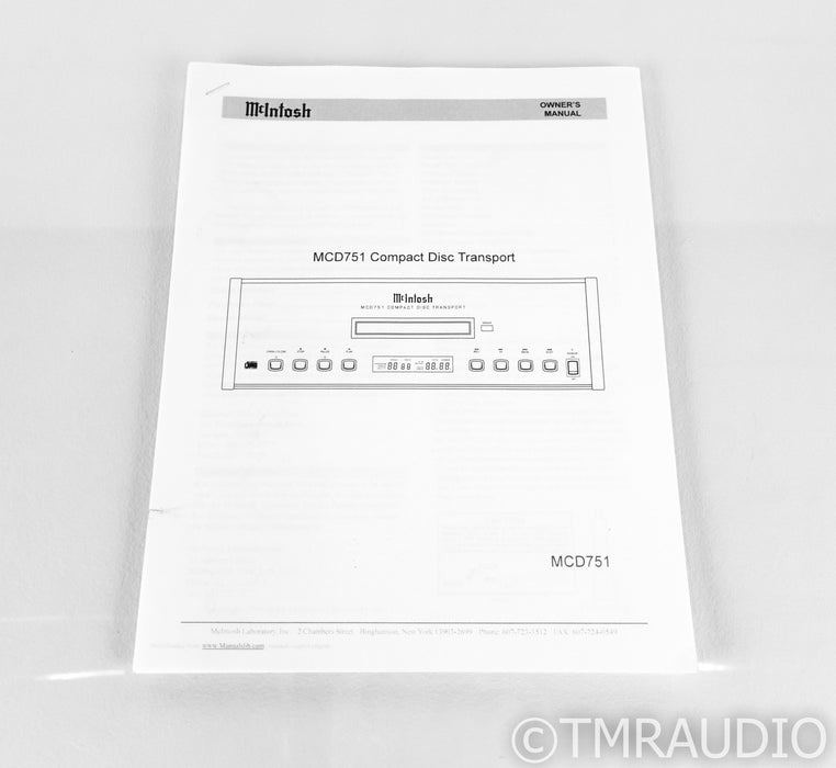 McIntosh MCD751 CD Transport; MCD-751; AS-IS (Skips)