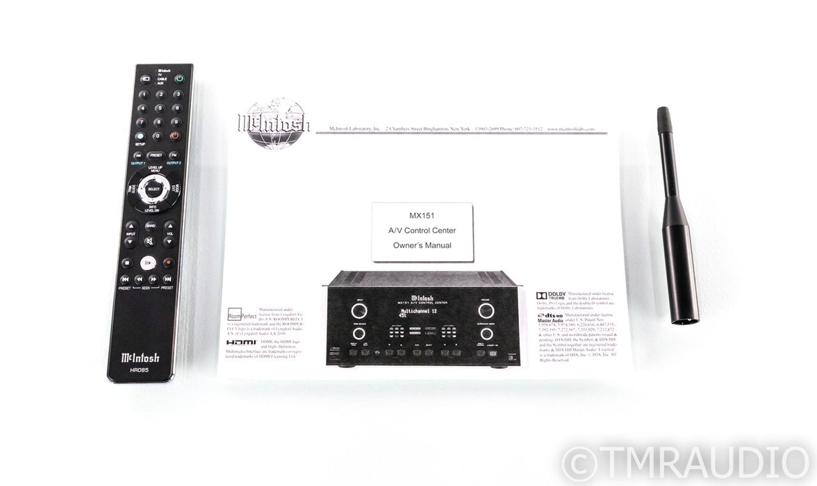 McIntosh MX150/MX151 7.1 Channel Home Theater Processor; MX-150; Remote