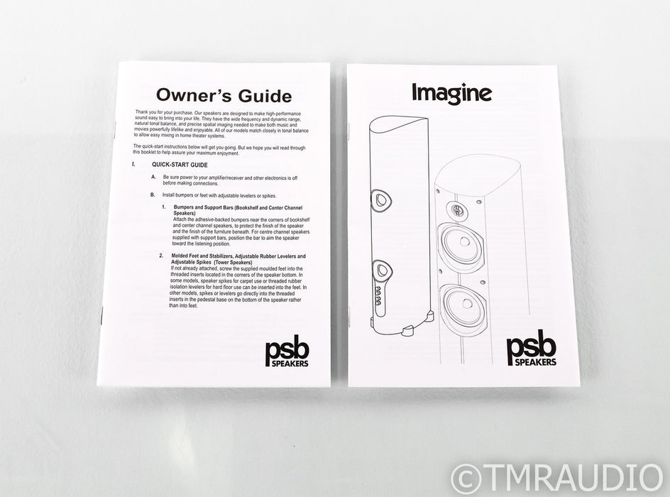 PSB Imagine B Bookshelf Speakers; Walnut Pair