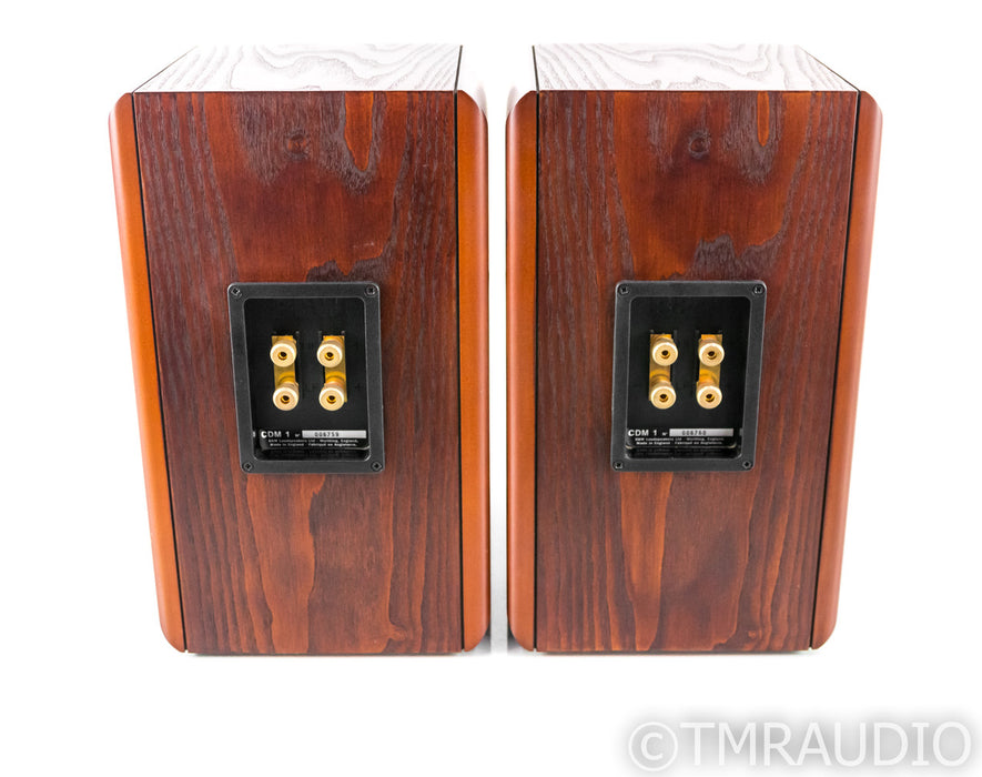 B&W CDM1 Bookshelf Speakers; Red Ash Pair; CDM-1