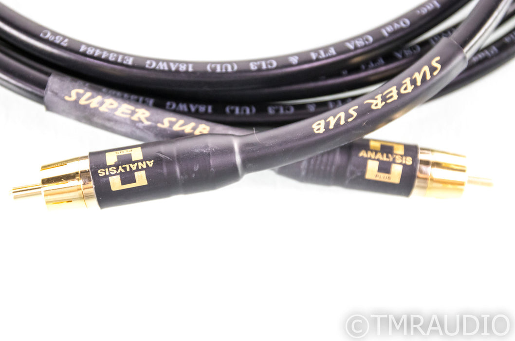 Analysis Plus Super Sub RCA Cable; Single 2.5m Interconnect