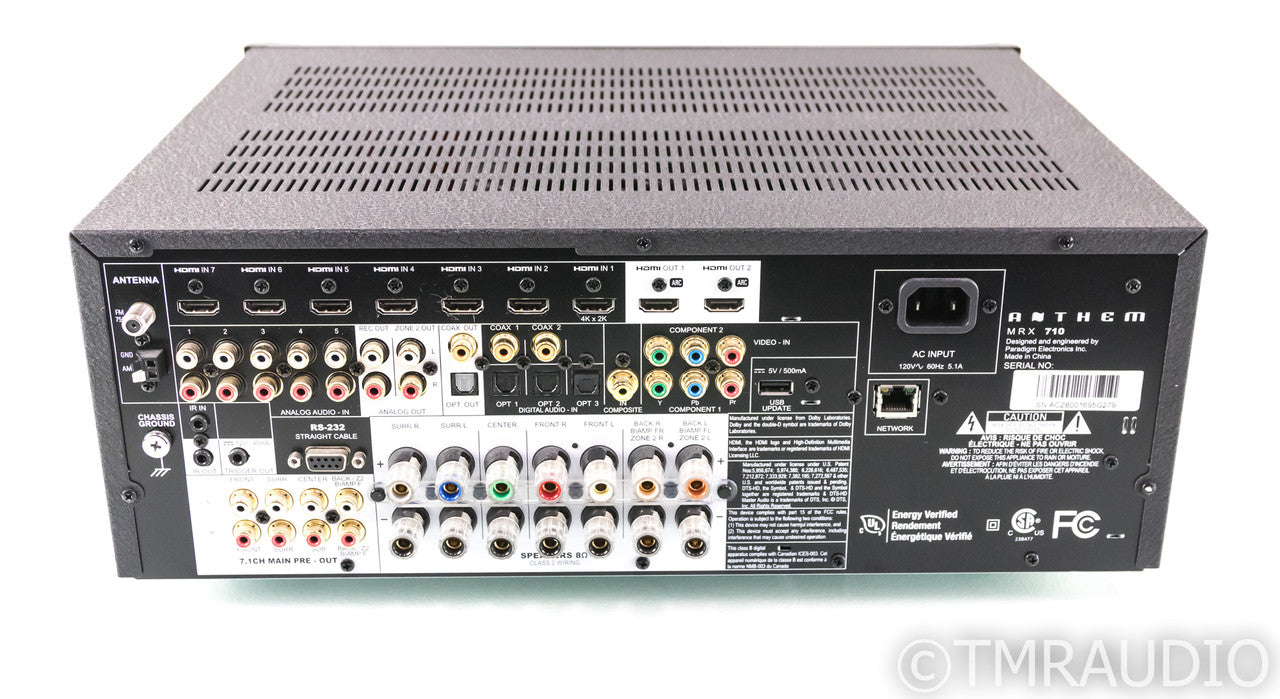 Anthem MRX710 7.1 Channel Home Theater Receiver; MRX-710; Remote