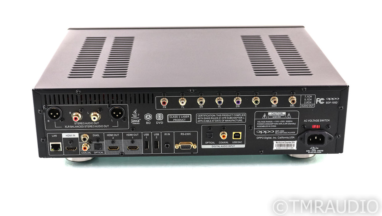 Oppo BDP-105D Universal Blu-Ray Player; BDP105D; Darbee Edition; Remote