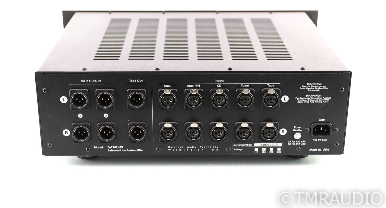 BAT VK-5i Stereo Tube Preamplifier; VK5i; Balanced Audio Technology (No Remote)