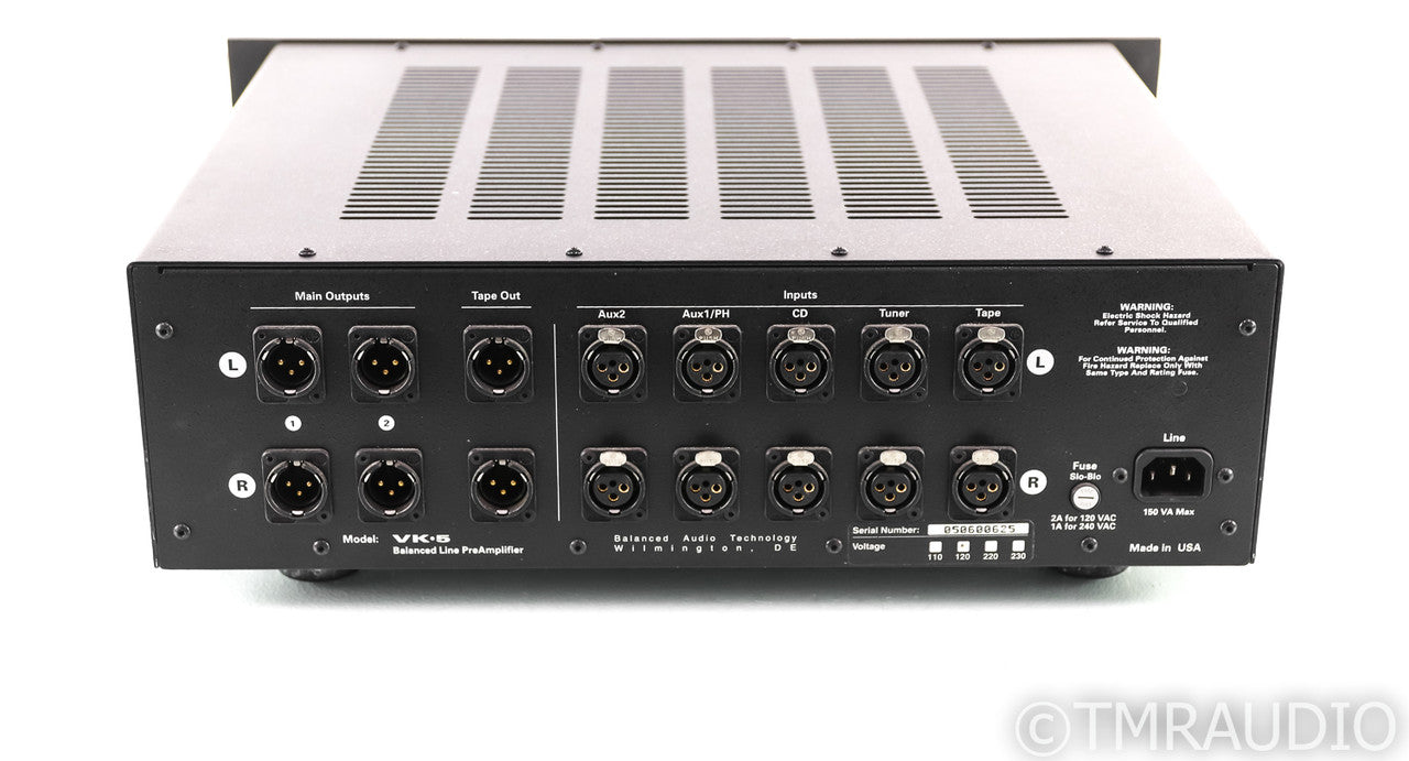 BAT VK-5i Stereo Tube Preamplifier; VK5i; Balanced Audio Technology (No Remote)