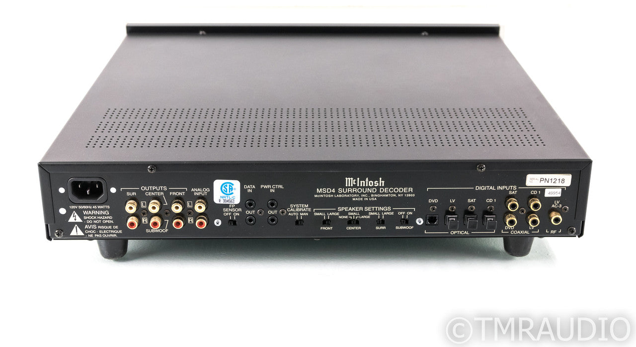McIntosh MSD4 5.1 Channel Surround Sound Decoder; MSD-4