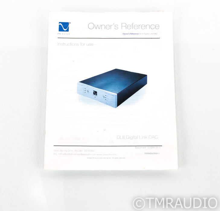 PS Audio Digital Link III DAC; D/A Converter; DL3