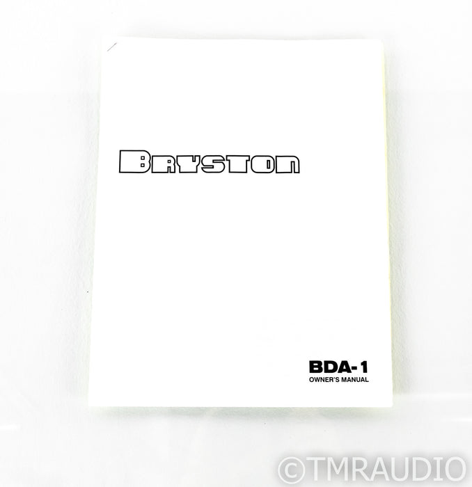 Bryston BDA-1 DAC; D/A Converter; BDA1 (No Remote)