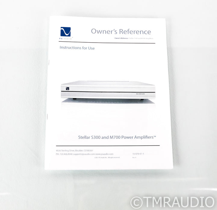 PS Audio Stellar S300 Stereo Power Amplifier; S-300 (Used)