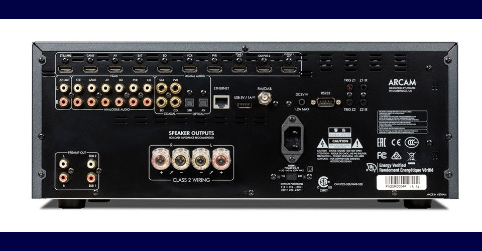 Arcam FMJ SR250 2.1 Channel Home Theater Receiver; Black; SR-250 (New)