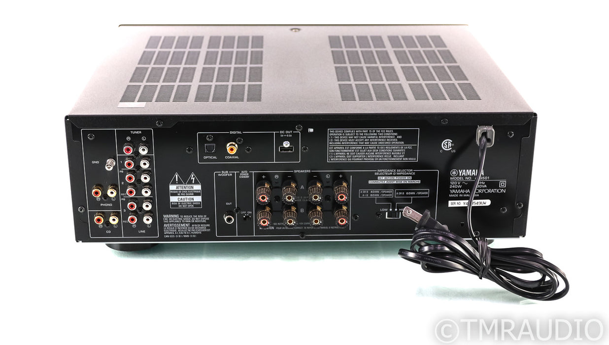 Yamaha A-S501 Stereo Integrated Amplifier; AS501; Remote; MM Phono; Black