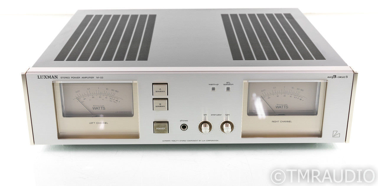 Luxman M-02 Stereo Power Amplifier; M 02