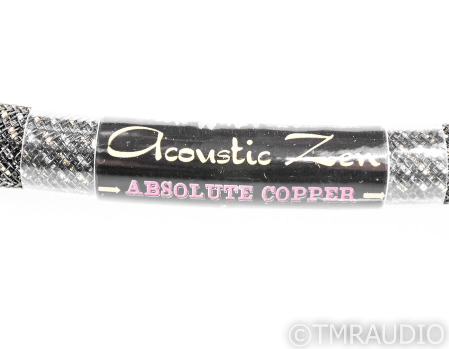 Acoustic Zen Absolute Copper RCA Cables; 1m Pair Interconnects