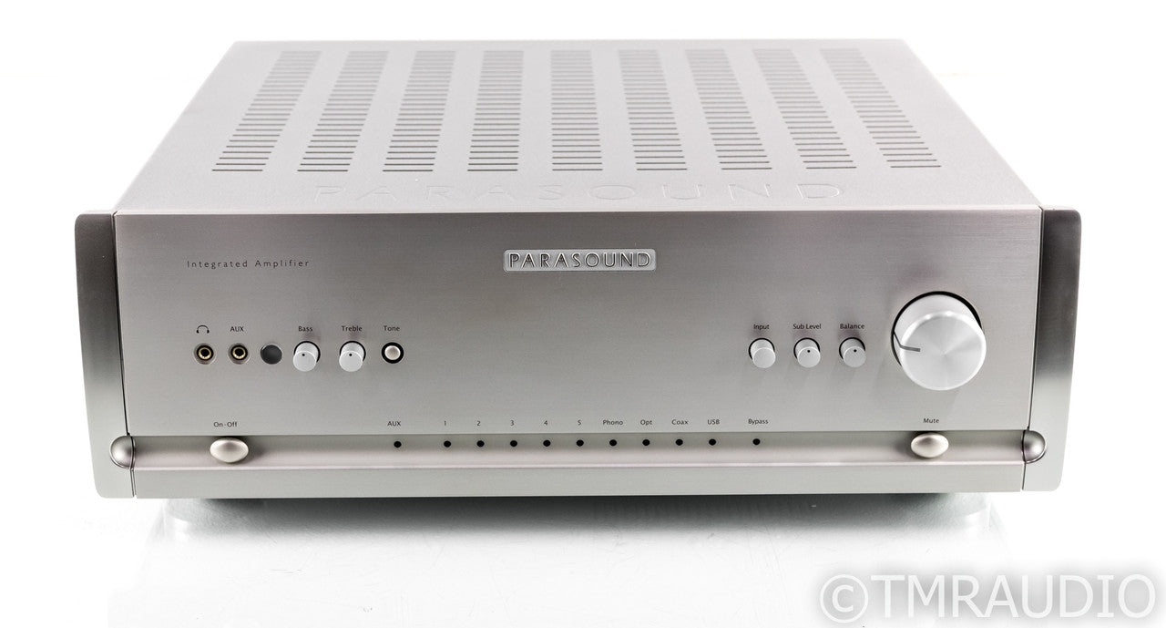 Parasound Halo Integrated 2.1 Channel Integrated Amplifier; Remote; MM/MC Phono