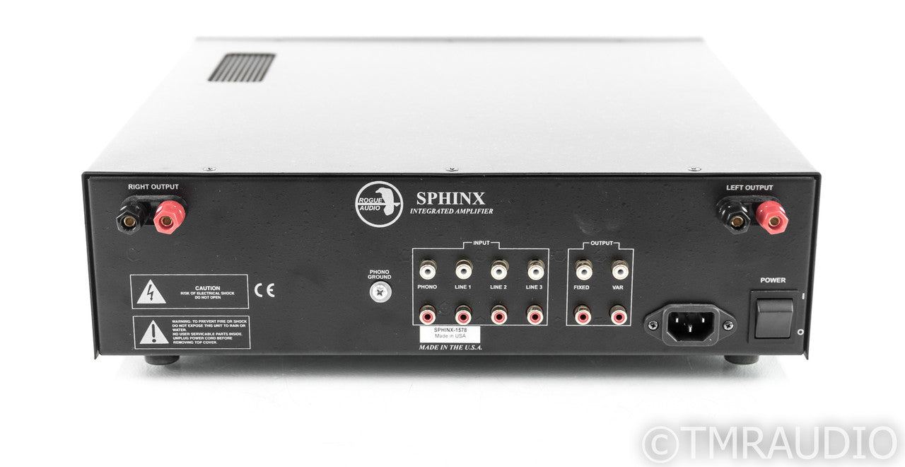 Rogue Audio Sphinx v2 Stereo Tube Integrated Amplifier; Silver; Remote; MM Phono