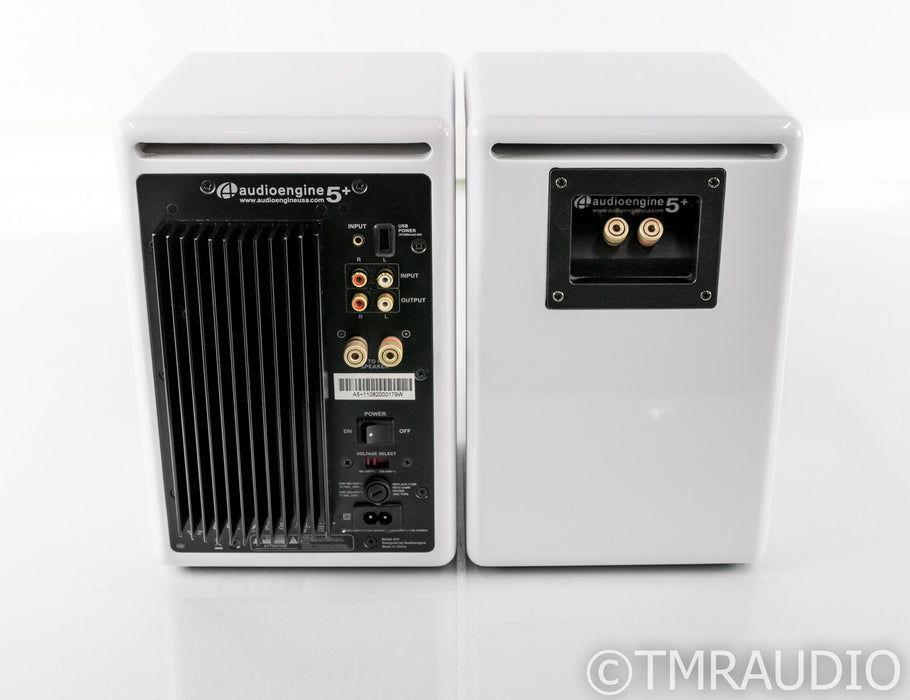 Audioengine A5+ Powered Bookshelf Speakers+; Gloss White Pair; A-5+