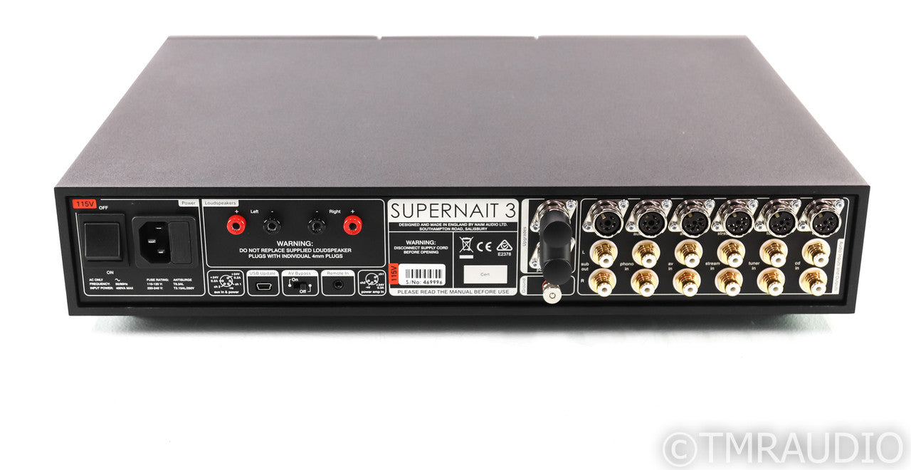 Naim Supernait 3 Stereo Integrated Amplifier; Black; MM Phono (Open Box)