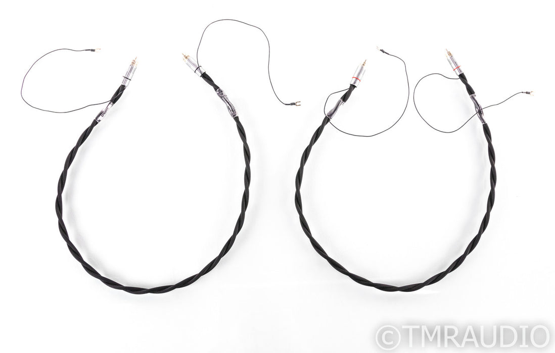 Synergistic Research Element Reference Phono RCA Cables; 1m Pair w/ Ground Wire