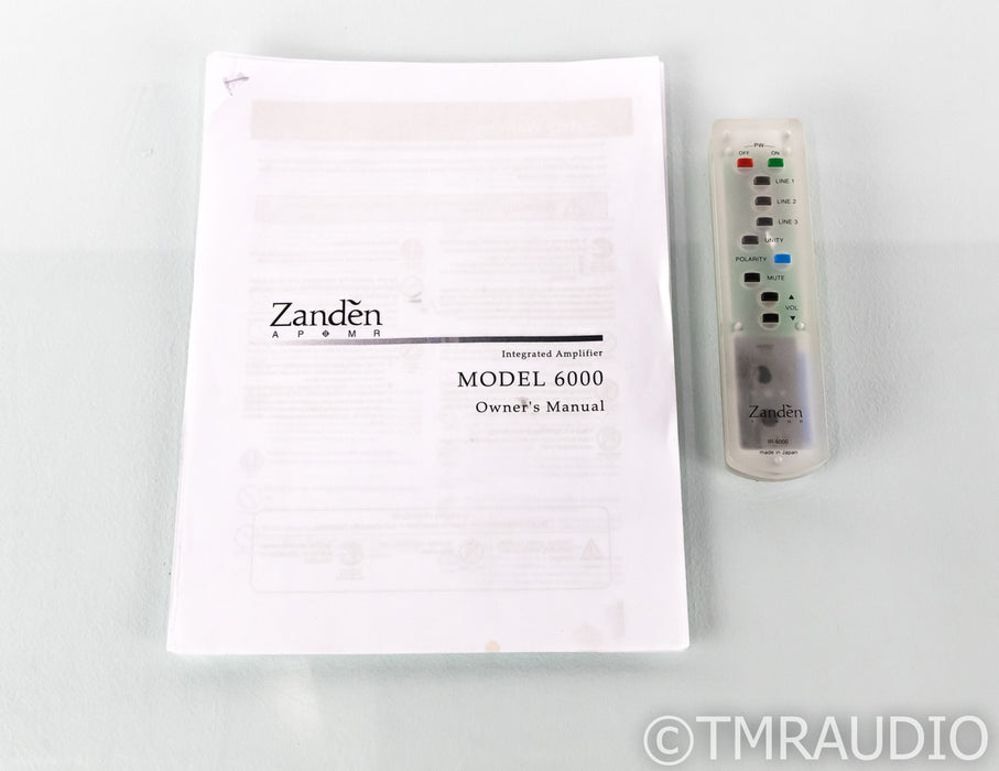 Zanden Model 6000 Stereo Tube Integrated Amplifier; M6000; Remote