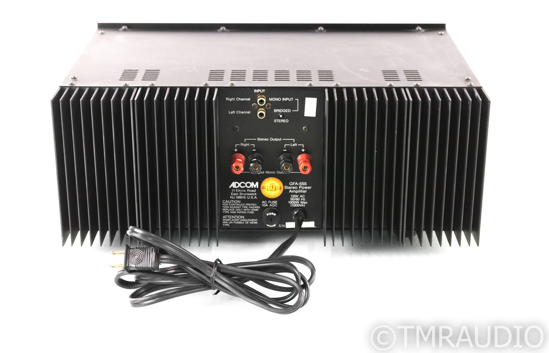 Adcom GFA-555 Stereo Power Amplifier; GFA555; AS-IS (Bad Channel)