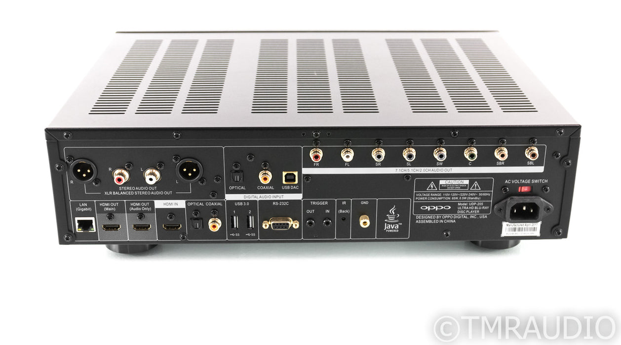 Oppo UDP-205 Universal Blu-Ray Player; UDP205; 4K UHD; Remote