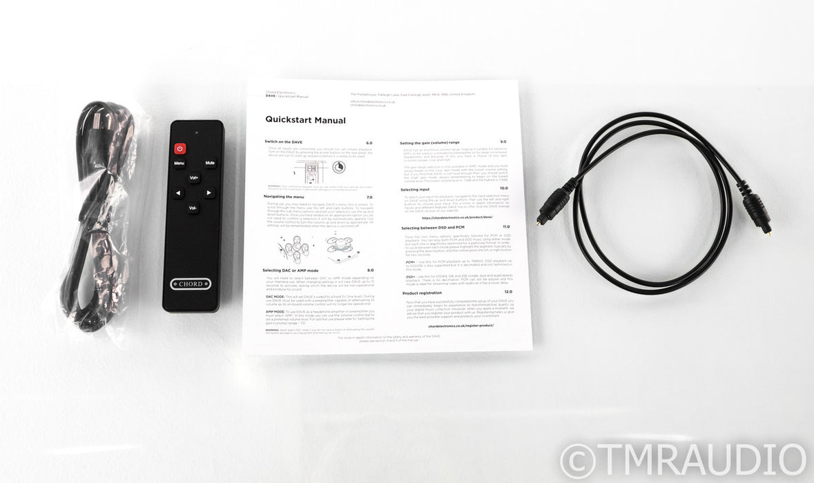 Chord Dave DAC / Headphone Amplifier; D/A Converter; Black (New / Open Box)