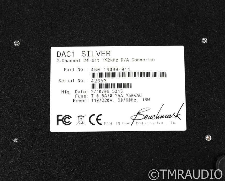 Benchmark DAC-1 S/PDIF DAC; D/A Converter; Silver