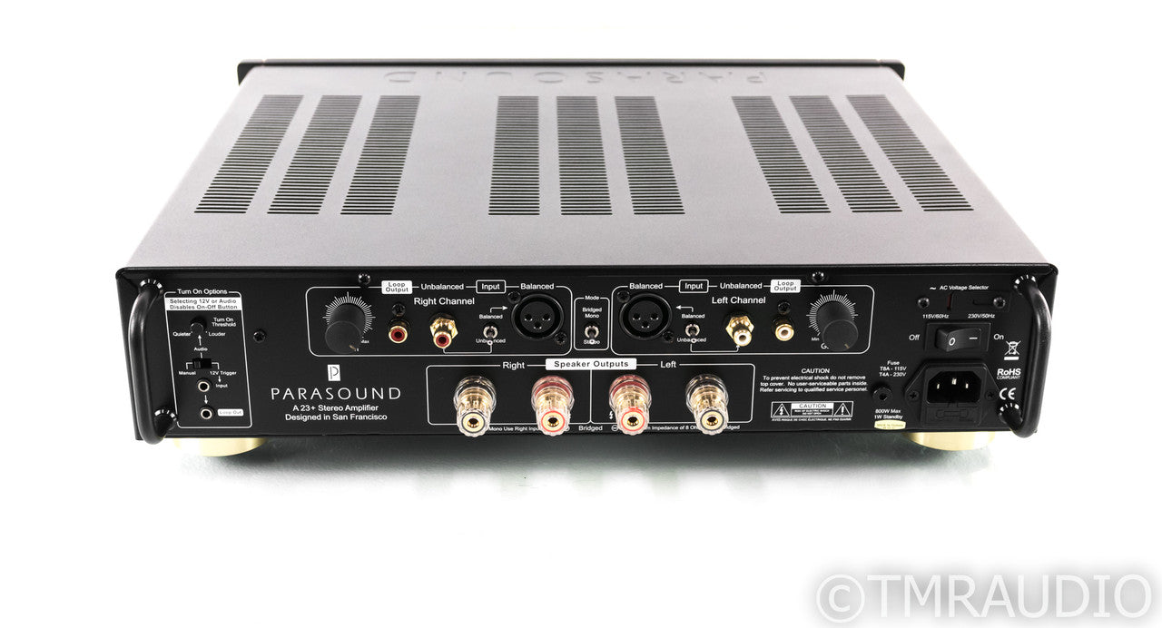 Parasound A 23+ Stereo Power Amplifier+; Black; A23+