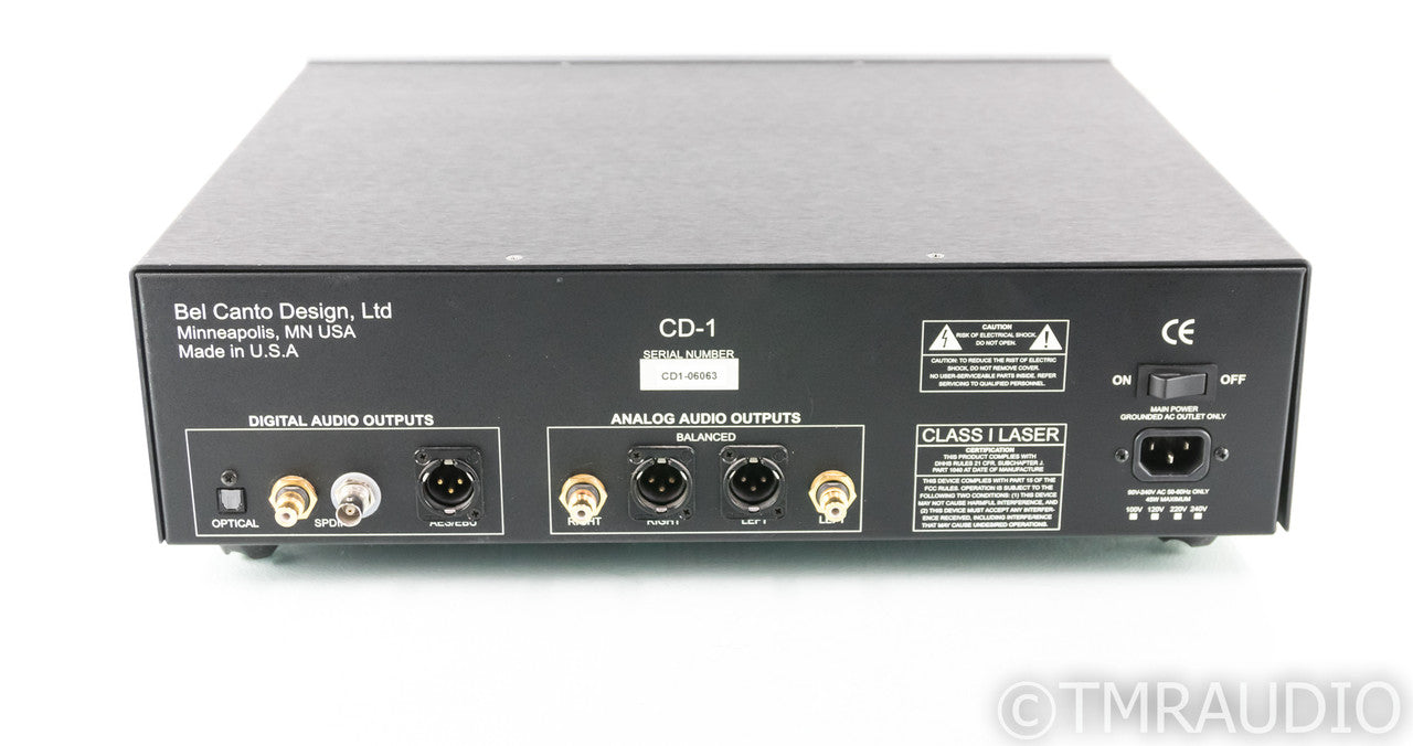 Bel Canto CD-1 CD Player / Transport; CD1; Remote (CD Tray Sticks)