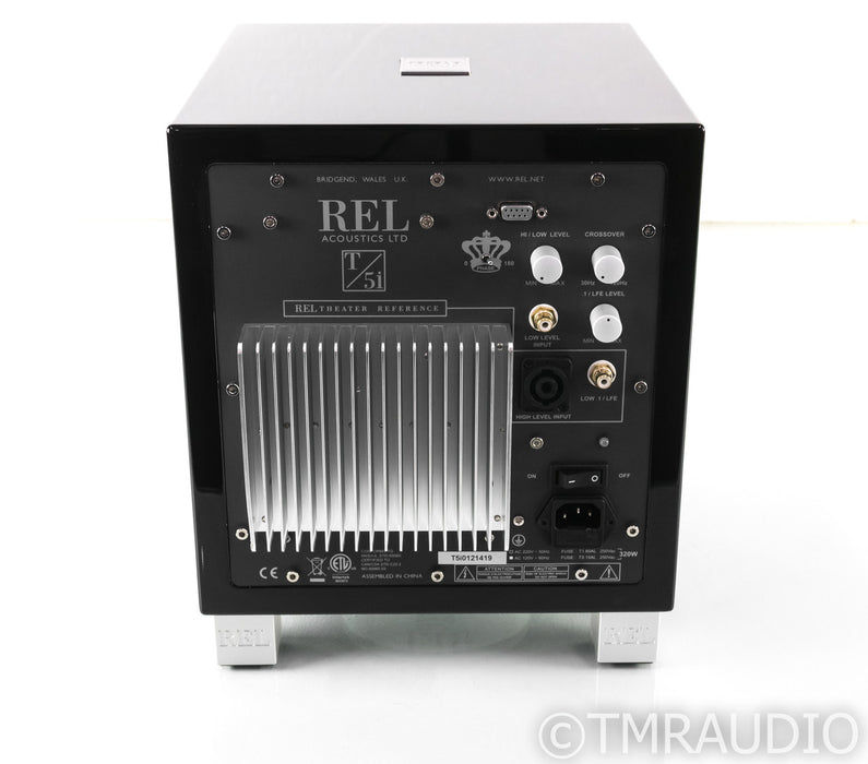 REL Acoustics T/5i 8" Powered Subwoofer; Piano Black; T5i